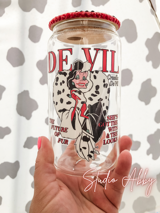 De Vil Marvelous Dalmation Glass Cup RTS